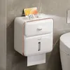 Toilet Paper Holders Tissue Box Wall mounted Non perforated Waterproof Washcloth Wipe Delicate Collection 230919