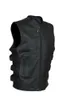 Herenvesten SWAT-stijl motorfiets biker lederen vest met twee verborgen pistoolzakken 230919