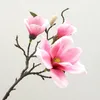 Faux Floral Feel Feel Nawilżąca Symulacja Magnolia Flower Home Table Decoration Bonsai Artificial Flowers