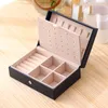 Jewelry Boxes 1pcs Double Layer Storage Box Ladies Princess Simple Style Leather Flip Type Travel Home Portable 230920