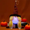 Forniture di Halloween decorazione illuminata ciondolo Rudolf bambola gnomo intrecciata creativa senza volto Decorazioni per la casa 230920