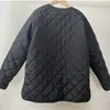 Women's Jackets Women Jacker Argyle Single Breasted Long Sleeve O-Neck Loose 2023 Autumn Winter Coat