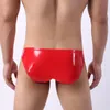 Cuecas calcinhas homens sexy roupa interior pênis erótico faux couro engraçado briefs aberto virilha bolsa masculina calcinha baixa cintura sexy gay cuecas 230920