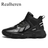 Dress Shoes Men Mircofiber Leather High Top Basketball Sneakers Sports Basket Homme Plus Big Size 48 49 230919