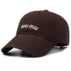 Casquette de baseball de styliste pour femmes, chapeau de plein air, pare-soleil décontracté, chapeau de sport, Mui Mui, 383