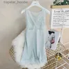 Sexy Set V-Neck Lady Nightgown Summer New Chemise Sleepwear Sexy Nightdress Dressing Gown Lingerie Female Silky Satin Lace Home Dress L230920