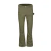 High Street Trendy Brand Washed and Damaged Army Green Jeans Micro Flare Woodcutting Pantsilnk