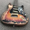 Lo stesso delle immagini Custom Shop, realizzato in Cina, SRV, chitarra elettrica di alta qualità, imitazione vecchia, adattamento di 3 pezzi, hardware dorato, shipp gratuito