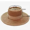 Dames à la main chapeau de paille naturel été plage pour femmes hommes Panama casquette mode concave plat protection visière soleil bateau s Y200619222b