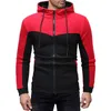 Men's Hoodies Big And Tall Mens Sweatshirts Fashion Sweatshirt Classic Color Matching Round Neck Long Sleeve Zip Front