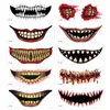 Other Tattoo Supplies 1Pcs Halloween PVC Tattoo Stickers Horror Lips DIY Stickers Big Mouth Tattoos Waterproof Funny Makeup Smile Lip Beauty Tool 230919