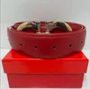2023 Bälten Mens Desinger Belt Leather Fashion Womens Designer Belt Women High Quality 3,4 cm med Red Box
