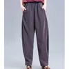 Damenhosen S Ovesize 4XL Jogginghose Hohe Taille Lässige Pumphose Koreanische Baumwolle Leinen Vintage Baggy Hose Pantalones Jogger 230919