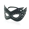 Accessoires de costumes Adulte PU Cuir Métal Rivet Masques Sexy Mode Scène Performance Masque Cosplay Jeux De Fête Discothèque Chapeaux Visage Bandeau