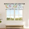 Curtain Giraffe Zebra Stripes Leaves Flowers Kitchen Small Tulle Sheer Short Bedroom Living Room Home Decor Voile Drapes