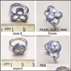 Smyckesinställningar 2021 Pearl Rings 925 Sier Ring for Women Montering av tomt DIY -modtillbehör Gift Drop Delivery Dhgarden Othek
