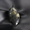 Pendentif Colliers Dragons Coeur Labradorite Collier Pierre Naturelle Wrap Tresse Yoga Macramé Hommes Femmes Bijoux307y