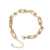 Link Chain Link Bracelet Stainless Steel Shaped Design Bangle Hip Hop Jewlery For Women Girls Gold Silver Color 20217787510266m