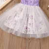 Kleidungssets Emmababy Kleinkind Baby Mädchen Sommerkleid Ärmelloses, rückenfreies, mit Blumenmuster bedrucktes, Patchwork-Rüschen-Midikleid