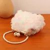 Sacos de noite Puro estilo de casamento artesanal flores moda beading bolsa de mão bolsas femininas bolsas corrente mulheres ombro crossbody