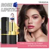 YANQINA Rose Flower Lipstick Color Changing Lipstick Moisturizing Nutritious Waterproof Crystal Translucent Color Lip Gloss Lasting Cosmetics