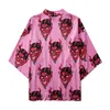 2020 teufel Rosa Stil Japanischen Kimono Strickjacke Frauen männer Sommer Harajuku Yukata Cosplay Hemd Traditionellen Kostüm Asiatische Clothes202D
