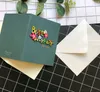 Cartes de voeux 10pcs Creative Mini main colorée ornement en bois enfants pour anniversaire ami 230919