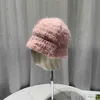 Stingy Brim Chapéus Coreano Balde Mulheres Inverno Doce e Brilhante Seda De Malha Caps Moda Proteção de Ouvido Chapéu de Esqui Quente Ins Beanie Gorros 230916