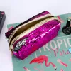 wholesale Sacs à crayons à paillettes sirène de mode chaude pour les étudiants femmes sacs à cosmétiques pochette or rose noir 6 couleurs ZZ