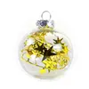 Décorations de Noël 6 cm boules d'arbre de Noël en or rose en plastique transparent boule de Noël ornement décoration pour décor d'arbre Natal Navidad année 230920