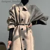 Women's Wool Blends Loose Wool Coat for Women Thickened Warm Alpaca Cashmere Korean Fashion Cowhide Belt Autumn Winter Women's Coat L230920