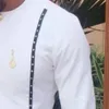 Vêtements ethniques Hommes Africain Dashiki Bazin T-shirt Vêtements Imprimer À Manches Longues Tee Tops Mode Musulmane Traditionnelle Islamique Thobe Male2199