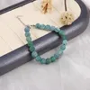 Strand 8x8mm kralen roestvrij stalen armband voor vrouwen natuursteen charme gekleurd agaat sieraden kleine polsbandjes