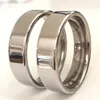 Interi lotti sfusi 100 pezzi unisex argento 6 mm pianura qualità lucido acciaio inossidabile 316L anelli di fidanzamento per matrimoni amanti coppie Fing2609