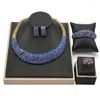 Комплект ожерелья и серег Дубай, позолоченные 18-каратным золотом, ювелирные изделия на заказ, женские роскошные комплекты ювелирных украшений для мамы в Нигерии, свадебные комплекты