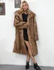 Kadınlar Kürk Faux Coat Kadın Kış 2023 Sonbahar İnce Fit Kalın Bayanlar Sıcak Ceket Artı Boyutu Peluş Peluş Dış Giyim Top 230920