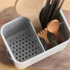 Flatware Sets Multifunctional Drainage Chopstick Cage Home Dispenser Kitchen Utensils Spoon Organizer Chopsticks 230919