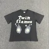 Mens T Shirt 2023 Yaz Kırık Baskı Gezegeni Time Fam Pamuklu Tshirts Unisex Crew Boyun Hiphop Kısa Kollu Üst Tees