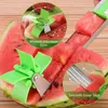 Frutas vegetais ferramentas de aço inoxidável cortador de melancia moinho de vento forma design slicer cozinha gadgets salada ferramenta 230919