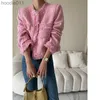 Damskie Parkas Pink Fringe Furt Pada na ramię Tweed Blazer Boucle Płaszcz dla kobiet 2023 Spring L230920