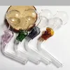 Mais novo Crânio Criativo L estilo queimador de óleo de vidro tubo reto colorido alto tubo de borosilicato tubos de unhas para água dab rig bong