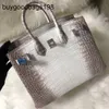 Himalayens sacs à main en cuir authentique en cuir blanc crocodile skin féminin féminin hindend sac à main a le logo ot2u