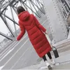 Kvinnors dikerockar Storlek M-6xl Down Jackets mode Kvinnor Winter Coat Long Slim Thicken Warm Jacket Cotton Padged Outwear Parkas 2023