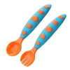 Autres Bébé Alimentation Mère Et Cerise 001 Cuillère Sile Pour Enfants Manger Fourchette Vaisselle Ensemble Formation Alimentaire Complémentaire En Gros Drop D Dhclk