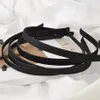 10pcs 5mm 10mm black grosgrain شريط مغطى بعصابات المعادن العادي مع مخملية السلك المبطن backbands ملحقات الشعر diy 191m