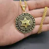 Hip Hop Edelstahl Illuminati Auge Annuit Cceptis Novus Ordo Seclorum Freimaurer Anhänger Halsketten Für Männer Rapper Jewelry228l