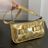 Evening Bags Women Leather Handbags Alligator Pattern Y2k Purse Hobos Bag PU Heart Pin Buckle Fashion Solid Color Ladies Tote