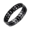 Link Bracelets WelMag Magnetic Stainless Steel Bio Energy Bracelet For Men Blood Pressure Fashion Double Magnet Jewelry Wristband