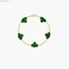 Braccialetti di design Bracciale Van Clover Fascino di moda per ragazze Donne Oro 18 carati Argento Nero Bianco Rosso Verde Marca Gioielli per feste di nozze Fortuna