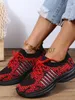 Chaussures habillées Baskets en maille respirante pour femmes Motif serpent à lacets Chaussures vulcanisées Femme 2022 Comfty Chaussures Tenis antidérapantes 44 x0920